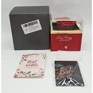 Christmas Eternal Rose & Projection Necklace & Earrings